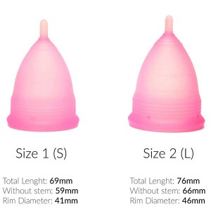 menstruációs v intim- kehely méretei